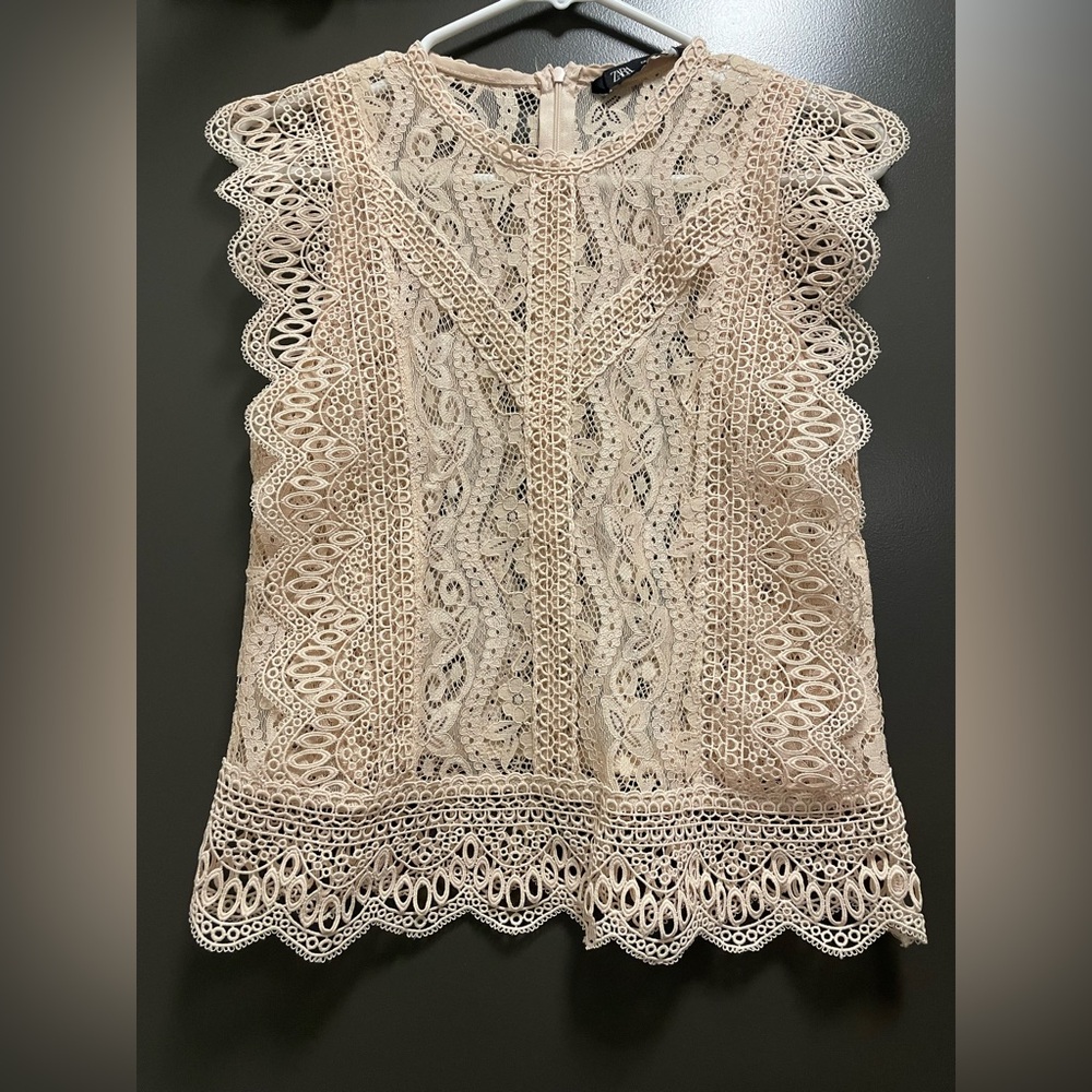 Zara Lace Top - Blush